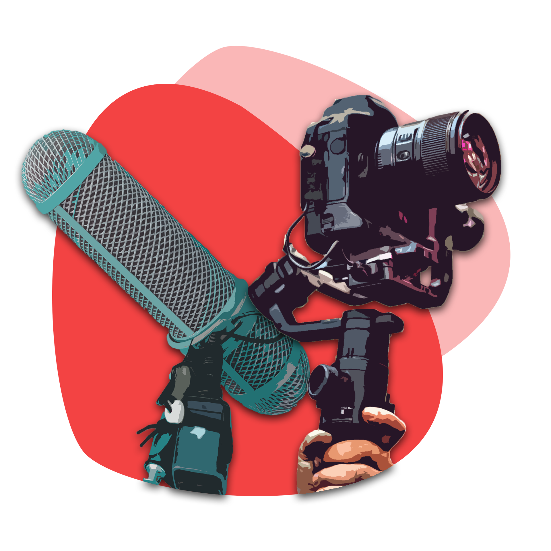 Icon einer Kamera und eines Mikrofons