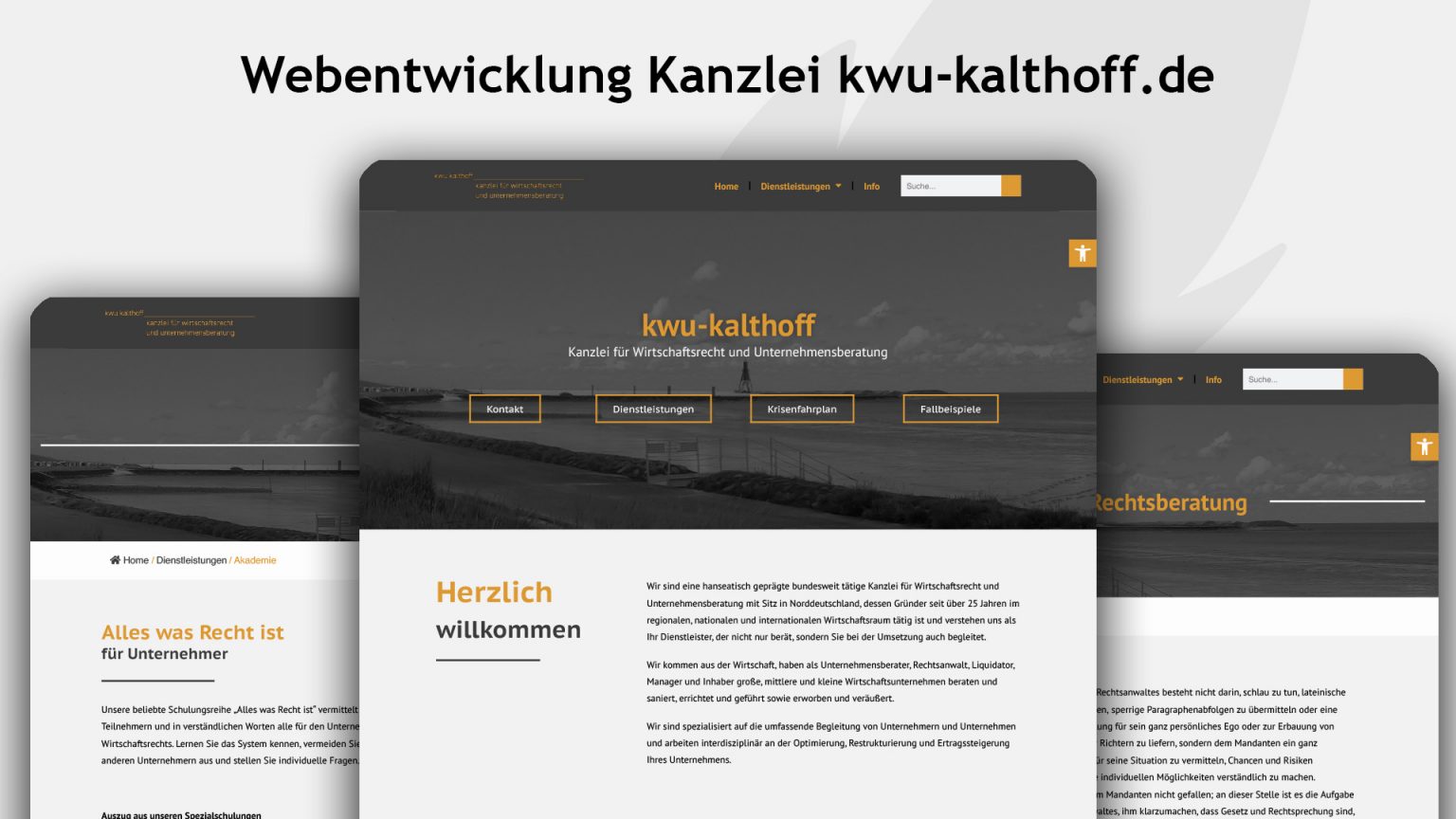 Webentwicklung für die Kanzlei kwu-Kalthoff